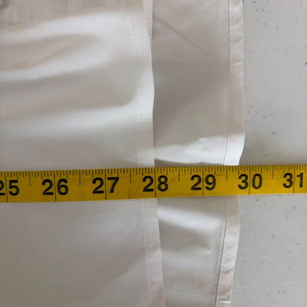 Finley White Button-Up Shirt Minimalist Quiet Luxury Chic Resort Casual Size L - Picture 6 of 8